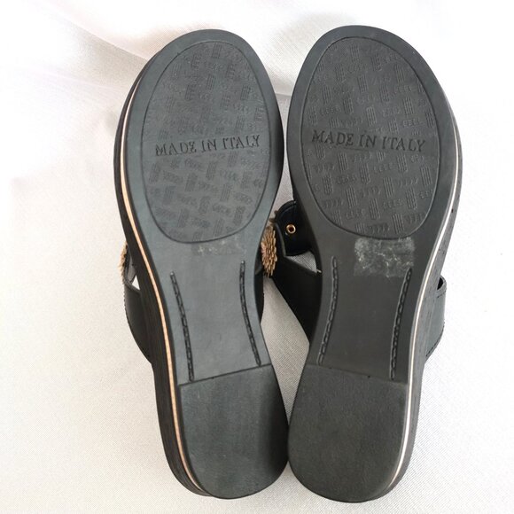 Size 7M - ITALIAN Shoemakers Women's Rona Wedge Thong Sandal - Flip Flops - Picture 7 of 10